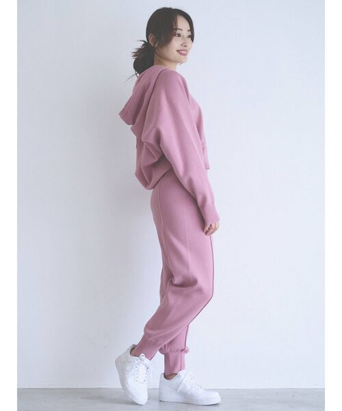 COTORICA（コトリカ）の「【THE DAYZ TOKYO】ショートニットパーカー【セットアップ対応】（パーカー・レディース・ブラック/ブラウン/ピンク・FREE）」の8枚目の写真