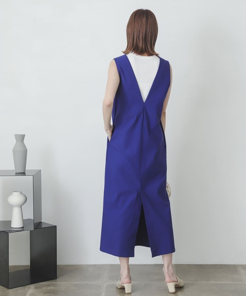 SENSE OF PLACE by URBAN RESEARCH（センスオブプレイスバイアーバンリサーチ）の「『One-C/低身長向けサイズ展開あり』2WAYストレッチジャンパースカート（ジャンパースカート・レディース・ブラック/ブルー/ライトベージュ・SHORT/ONE）」の13枚目の写真