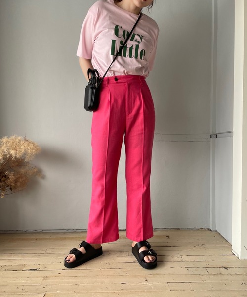 LOWRYS FARM(ローリーズファーム)の「カコウカレッジプリントTシャツ 352412(Tシャツ/カットソー・レディース・ホワイト/グレー/ピンク/アイボリー・FREE)」の8枚目の写真