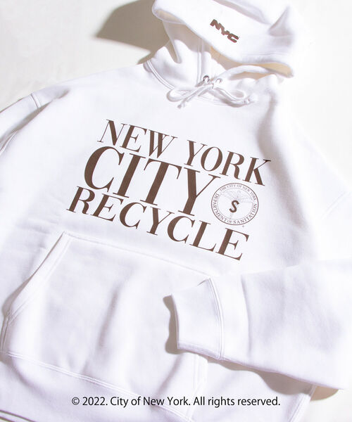 GOOD ROCK SPEED(グッドロックスピード)の「【GOOD ROCK SPEED/グッドロックスピード】NYC ワイドパーカーフーディ ロゴ P/O(パーカー・メンズ・ホワイト/アッシュグレー・M/L)」の4枚目の写真