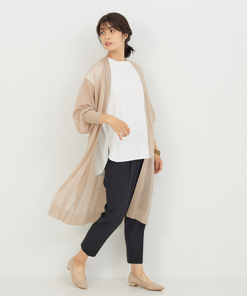 abahouse mavie（アバハウスマヴィ）の「綿天竺フレンチオーバーT（Tシャツ/カットソー・レディース・ブラック/パープル/ホワイト/チャコールグレー・フリー）」の9枚目の写真