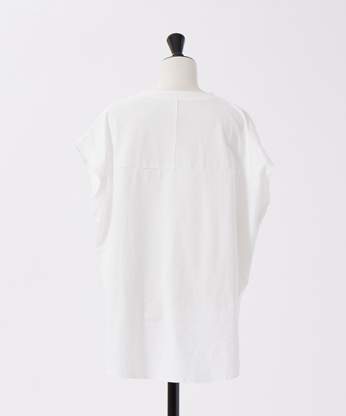 abahouse mavie（アバハウスマヴィ）の「綿天竺フレンチオーバーT（Tシャツ/カットソー・レディース・ブラック/パープル/ホワイト/チャコールグレー・フリー）」の12枚目の写真