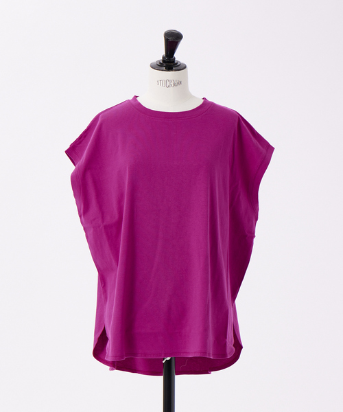 abahouse mavie（アバハウスマヴィ）の「綿天竺フレンチオーバーT（Tシャツ/カットソー・レディース・ブラック/パープル/ホワイト/チャコールグレー・フリー）」の18枚目の写真