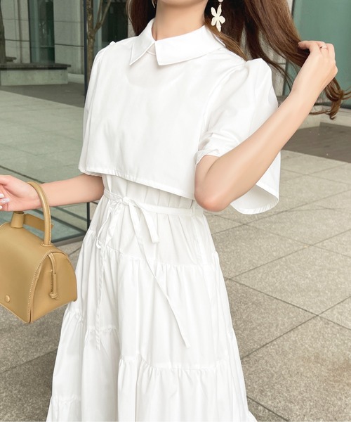 美品　セルフポートレイト　ティアード　スパンコール　ビジュー　フレア　ワンピース apres jour（アプレジュール）の「ティアードワンピース