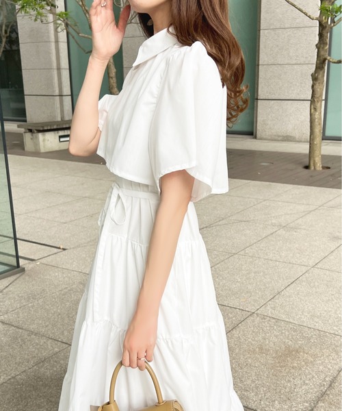 美品　セルフポートレイト　ティアード　スパンコール　ビジュー　フレア　ワンピース PURESS/ピュアレス】台形スカート セクシー ビジュー