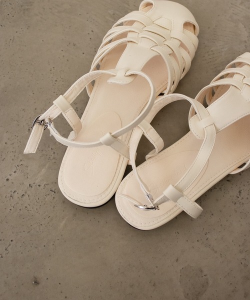 Shelly island（シェリーアイランド）の「グルカサンダル（サンダル・レディース・ホワイト/ブラック・M/L）」の15枚目の写真