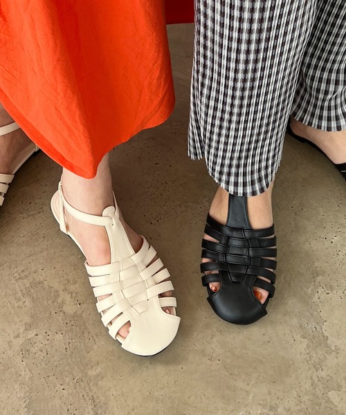 Shelly island（シェリーアイランド）の「グルカサンダル（サンダル・レディース・ホワイト/ブラック・M/L）」の7枚目の写真