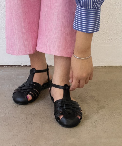 Shelly island（シェリーアイランド）の「グルカサンダル（サンダル・レディース・ホワイト/ブラック・M/L）」の5枚目の写真