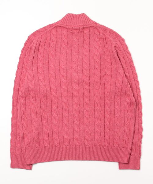 新品未使用　POLO GOLF ケーブルニット　カシミア　コットン　ピンク　M ケーブルニット コットン セーター