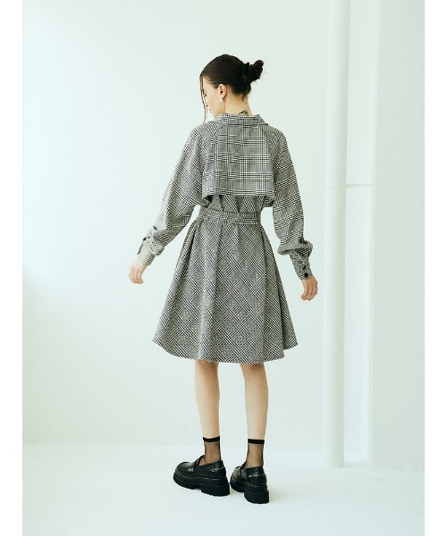 ENVYM（アンビー）の「ＡラインベルトシャツＯＰ（ワンピース・レディース・ブラック/ベージュ/チェック・FREE）」の13枚目の写真