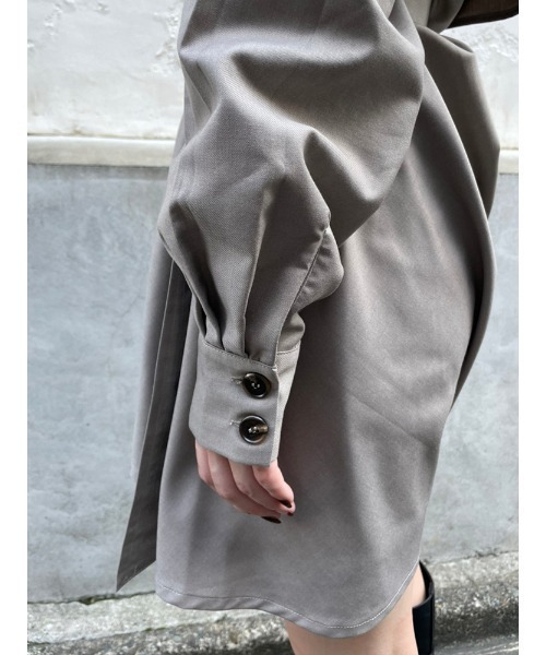 ENVYM（アンビー）の「ＡラインベルトシャツＯＰ（ワンピース・レディース・ブラック/ベージュ/チェック・FREE）」の12枚目の写真