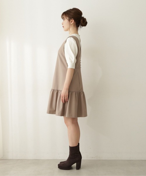 PROPORTION BODY DRESSING（プロポーションボディドレッシング）の「ミニティアードジャンパースカート / 1212240912（ワンピース・レディース・ブラック/ベージュ・MEDIUM/SMALL）」の11枚目の写真