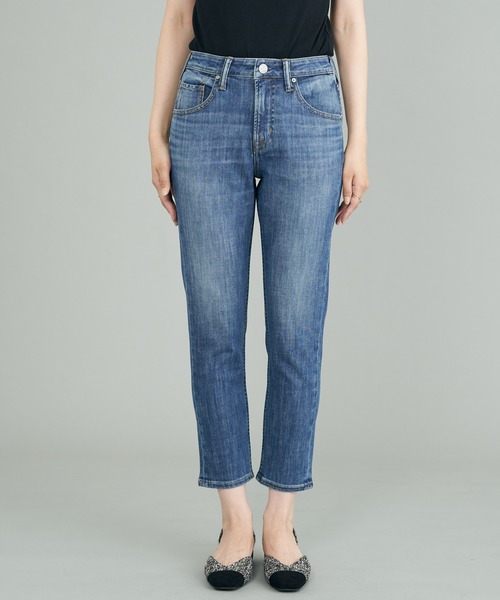 AMERICAN HOLIC(アメリカンホリック)の「【WEB限定】テーパードデニム(-3cm)(デニムパンツ・レディース・ブラック/ワンウォッシュ/ライトインディゴブルー・XS/L/M/XL/S)」の2枚目の写真