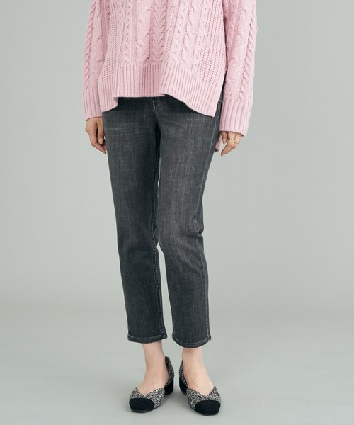 AMERICAN HOLIC(アメリカンホリック)の「【WEB限定】テーパードデニム(-3cm)(デニムパンツ・レディース・ブラック/ワンウォッシュ/ライトインディゴブルー・XS/L/M/XL/S)」の6枚目の写真
