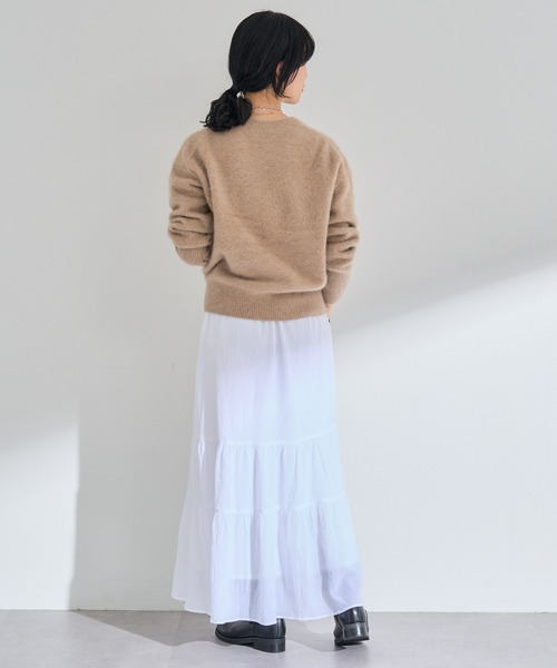 SHENERY（シーナリー）の「ティアードロングスカート（スカート・レディース・ホワイト/ブラック・FREE）」の11枚目の写真