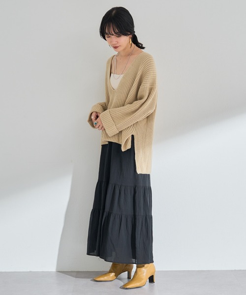 SHENERY（シーナリー）の「ティアードロングスカート（スカート・レディース・ホワイト/ブラック・FREE）」の20枚目の写真