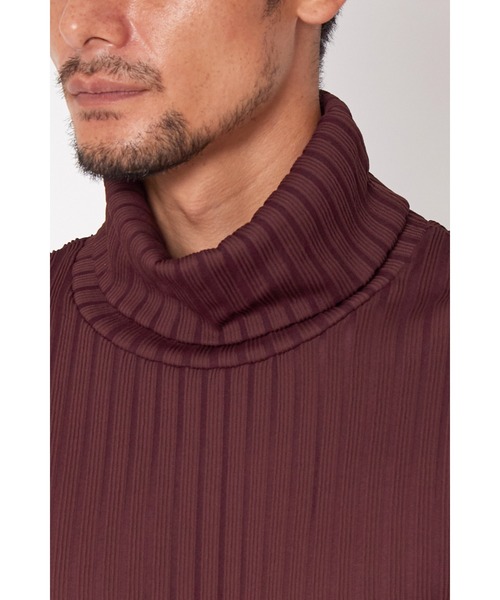 TORNADO MART（トルネードマート）の「TORNADO MART∴ワイドストライプタートルネックカットソー（Tシャツ/カットソー・メンズ・ホワイト/ワイン/ブラック・LL/L/M）」の15枚目の写真