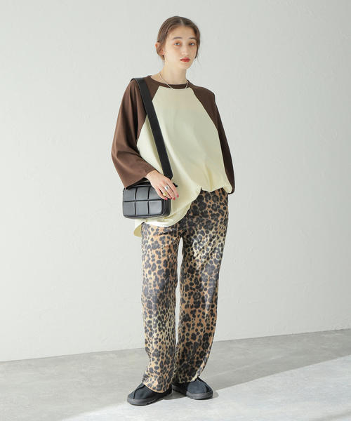 ALORE（アローレ）の「別注【ALORE/アローレ】ラグランT（Tシャツ/カットソー・レディース・オレンジ/ブラック/ブラウン/グリーン・FREE）」の5枚目の写真