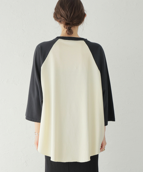 ALORE（アローレ）の「別注【ALORE/アローレ】ラグランT（Tシャツ/カットソー・レディース・オレンジ/ブラック/ブラウン/グリーン・FREE）」の14枚目の写真