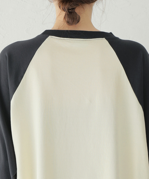 ALORE（アローレ）の「別注【ALORE/アローレ】ラグランT（Tシャツ/カットソー・レディース・オレンジ/ブラック/ブラウン/グリーン・FREE）」の16枚目の写真