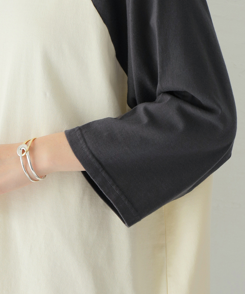 ALORE（アローレ）の「別注【ALORE/アローレ】ラグランT（Tシャツ/カットソー・レディース・オレンジ/ブラック/ブラウン/グリーン・FREE）」の18枚目の写真