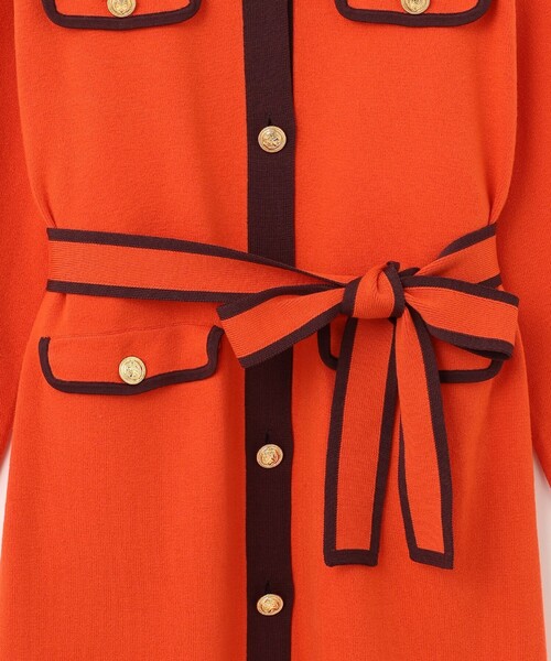 Diagram（ダイアグラム）の「バイカラー襟付ニットワンピース