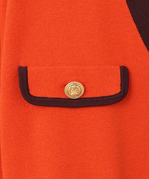 Diagram（ダイアグラム）の「バイカラー襟付ニットワンピース