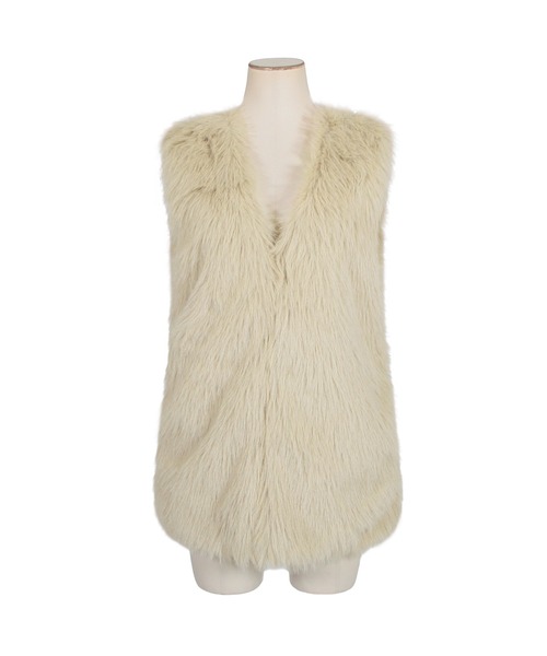 Julia Boutique（ジュリアブティック）の「フェイクファーベスト/22543（ベスト・レディース・グレー/ベージュ/ブラック/ピンク/ホワイト・ONE）」の17枚目の写真