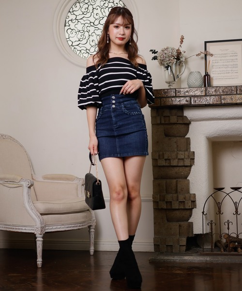 LIPSERVICE(リップサービス)の「ロープエッジdenim スカート(デニムスカート・レディース・インディゴブルー/ブラック・S/M)」の7枚目の写真