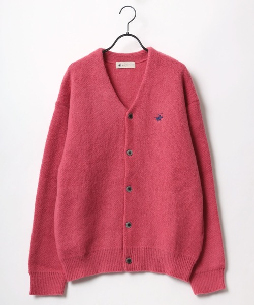 BEVERLY HILLS POLO CLUB（ビバリーヒルズポロクラブ）の「BEVERLY HILLS POLO CLUB/ビバリーヒルズポロクラブ オーバーサイズ モヘアタッチ シャギーニットカーディガン（カーディガン/ボレロ・メンズ・チャコールグレー/パープル/ネイビー/ピンク/オレンジ/グリーン/ライトグリーン/モカ/ブルー系その他2/ブラック系その他/ホワイト系その他/ブルー系その他・LL/M/L）」の19枚目の写真