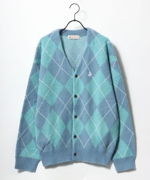 BEVERLY HILLS POLO CLUB（ビバリーヒルズポロクラブ）の「BEVERLY HILLS POLO CLUB/ビバリーヒルズポロクラブ オーバーサイズ モヘアタッチ シャギーニットカーディガン（カーディガン/ボレロ・メンズ・チャコールグレー/パープル/ネイビー/ピンク/オレンジ/グリーン/ライトグリーン/モカ/ブルー系その他2/ブラック系その他/ホワイト系その他/ブルー系その他・LL/M/L）」の15枚目の写真