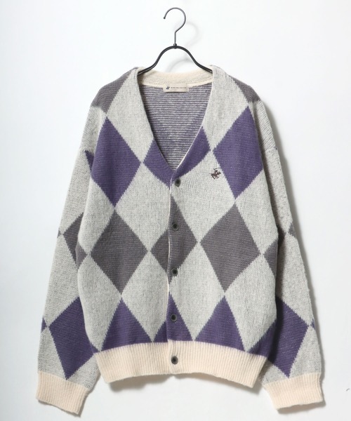 BEVERLY HILLS POLO CLUB（ビバリーヒルズポロクラブ）の「BEVERLY HILLS POLO CLUB/ビバリーヒルズポロクラブ オーバーサイズ モヘアタッチ シャギーニットカーディガン（カーディガン/ボレロ・メンズ・チャコールグレー/パープル/ネイビー/ピンク/オレンジ/グリーン/ライトグリーン/モカ/ブルー系その他2/ブラック系その他/ホワイト系その他/ブルー系その他・LL/M/L）」の13枚目の写真