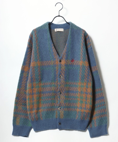 BEVERLY HILLS POLO CLUB（ビバリーヒルズポロクラブ）の「BEVERLY HILLS POLO CLUB/ビバリーヒルズポロクラブ オーバーサイズ モヘアタッチ シャギーニットカーディガン（カーディガン/ボレロ・メンズ・チャコールグレー/パープル/ネイビー/ピンク/オレンジ/グリーン/ライトグリーン/モカ/ブルー系その他2/ブラック系その他/ホワイト系その他/ブルー系その他・LL/M/L）」の16枚目の写真