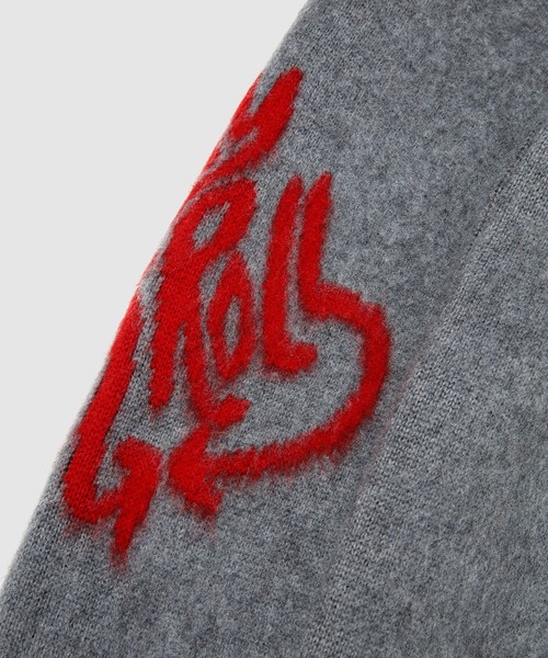 ALANUI(アラヌイ)の「TONGUE & LIPS BRUSHED SWEATER(ニット/セーター・メンズ・グレー・M/L)」の4枚目の写真