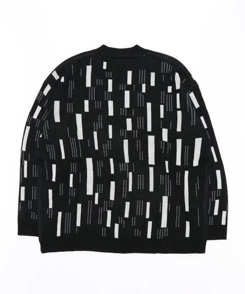 【セール】セマンティックデザイン 幾何学柄 Vネック BIGニットカーディガン（カーディガン/ボレロ）｜semantic design（セマンティックデザイン）