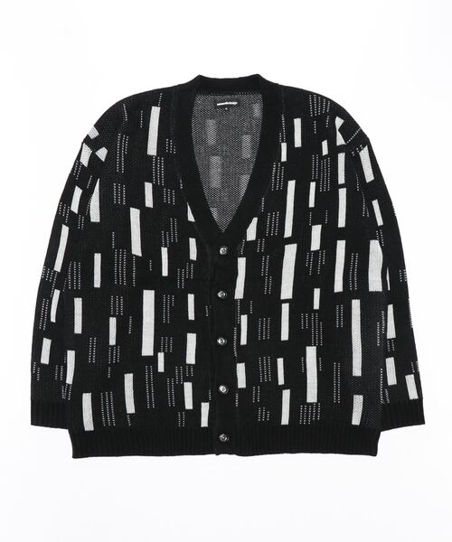 【セール】セマンティックデザイン 幾何学柄 Vネック BIGニットカーディガン（カーディガン/ボレロ）｜semantic design（セマンティックデザイン）