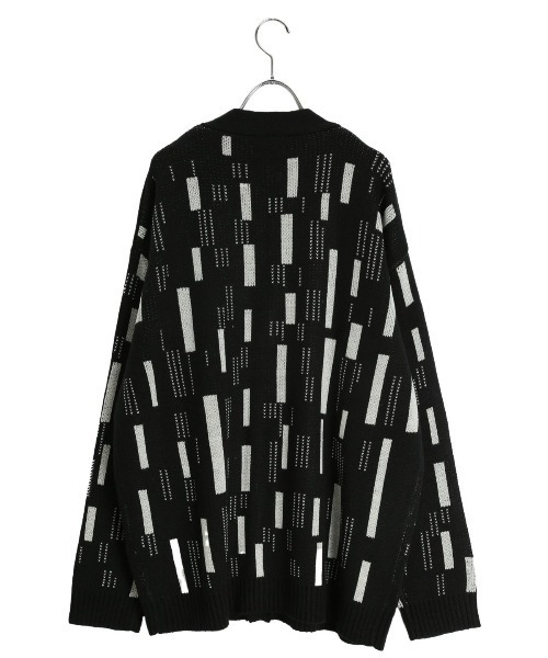 【セール】セマンティックデザイン 幾何学柄 Vネック BIGニットカーディガン（カーディガン/ボレロ）｜semantic design（セマンティックデザイン）