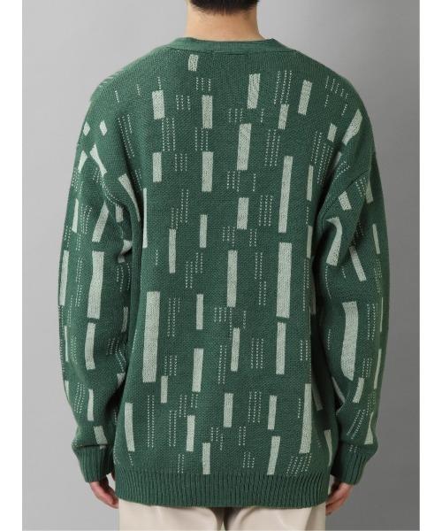 【セール】セマンティックデザイン 幾何学柄 Vネック BIGニットカーディガン（カーディガン/ボレロ）｜semantic design（セマンティックデザイン）