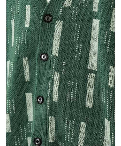 【セール】セマンティックデザイン 幾何学柄 Vネック BIGニットカーディガン（カーディガン/ボレロ）｜semantic design（セマンティックデザイン）