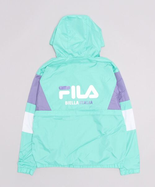 FILA（フィラ）の「フィラ FILA ウィンドジャケット（ナイロンジャケット・メンズ・ブラック/ネイビー/ライトグリーン/ホワイト×パープル・LL/3L/L/M）」の9枚目の写真