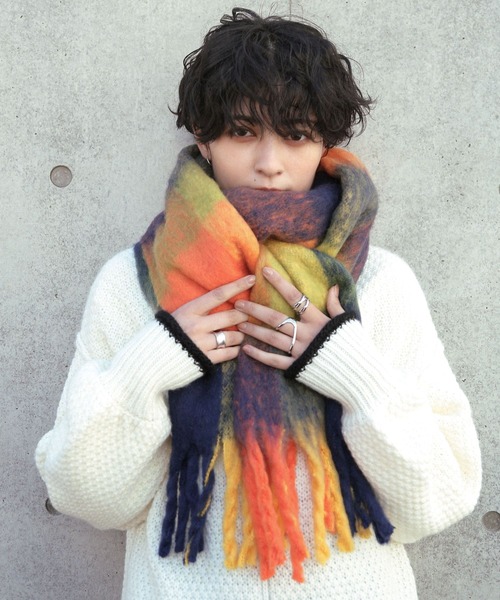 RAGEBLUE（レイジブルー）の「ブロックチェック/フトフリンジストール