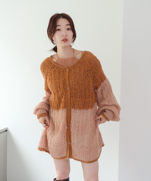 Kastane（カスタネ）の「【カタログ掲載アイテム】モヘア2wayメッシュニット（ニット/セーター・レディース・ピンク/モカ/イエロー/アイボリー/ブルー・FREE）」の11枚目の写真