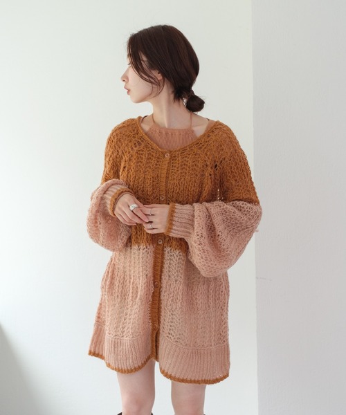 Kastane（カスタネ）の「【カタログ掲載アイテム】モヘア2wayメッシュニット（ニット/セーター・レディース・ピンク/モカ/イエロー/アイボリー/ブルー・FREE）」の12枚目の写真