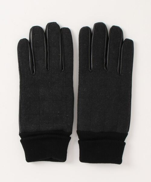 BENETTON (UNITED COLORS OF BENETTON)（ベネトンユナイテッドカラーズオブベネトン）の「切り替えキルティンググローブ・手袋（手袋・メンズ・ブラック・MEDIUM/LARGE/X-LARGE）」の3枚目の写真