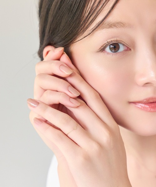 Phoebe（フィービィー）の「【K10】ハートチェーンリング/BOXつき（リング・レディース・イエローゴールド・#11/#13）」の5枚目の写真