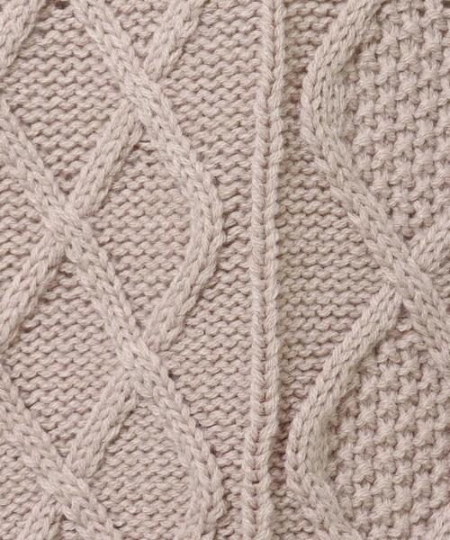 INGNI（イング）の「袖ボタンケーブルモックネックニット（ニット/セーター・レディース・ベージュ/ブラック/アイボリー・M）」の12枚目の写真