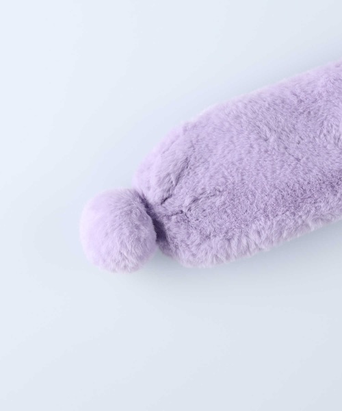 Right-on（ライトオン）の「差し込みマフラー（マフラー・キッズ・ベージュ/ホワイト/パープル・ONE SIZE）」の7枚目の写真