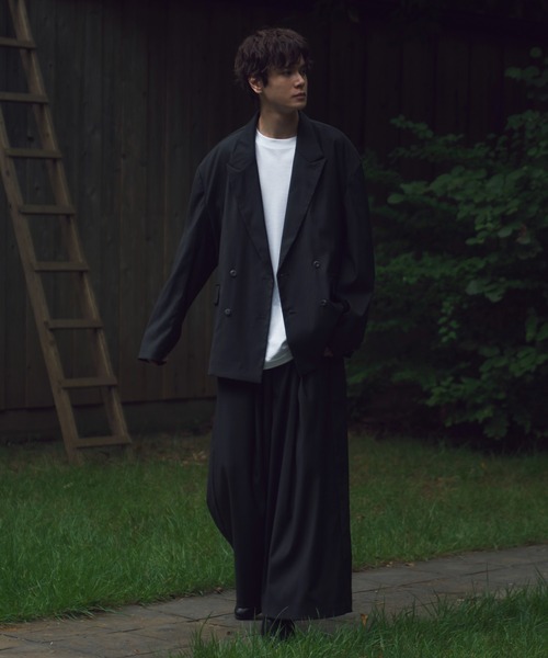 KUUUPY（クーピー）の「Deep Tuck Wide Pants - ディープタックワイドパンツ（スラックス・メンズ・チャコールグレー/グレー/ダークブラウン・SMALL/LARGE/MEDIUM）」の5枚目の写真
