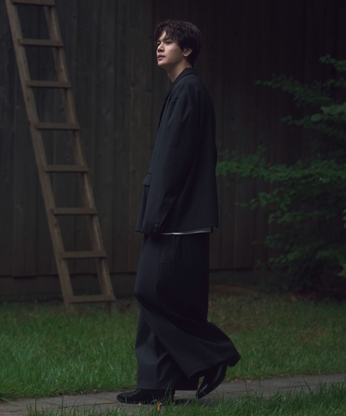 KUUUPY（クーピー）の「Deep Tuck Wide Pants - ディープタックワイドパンツ（スラックス・メンズ・チャコールグレー/グレー/ダークブラウン・SMALL/LARGE/MEDIUM）」の7枚目の写真