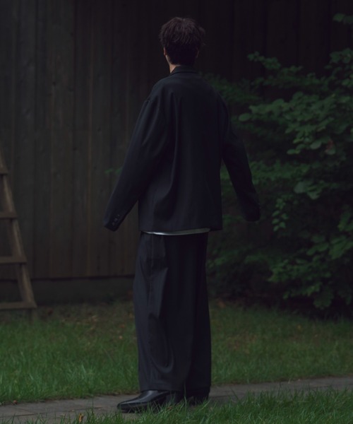 KUUUPY（クーピー）の「Deep Tuck Wide Pants - ディープタックワイドパンツ（スラックス・メンズ・チャコールグレー/グレー/ダークブラウン・SMALL/LARGE/MEDIUM）」の8枚目の写真